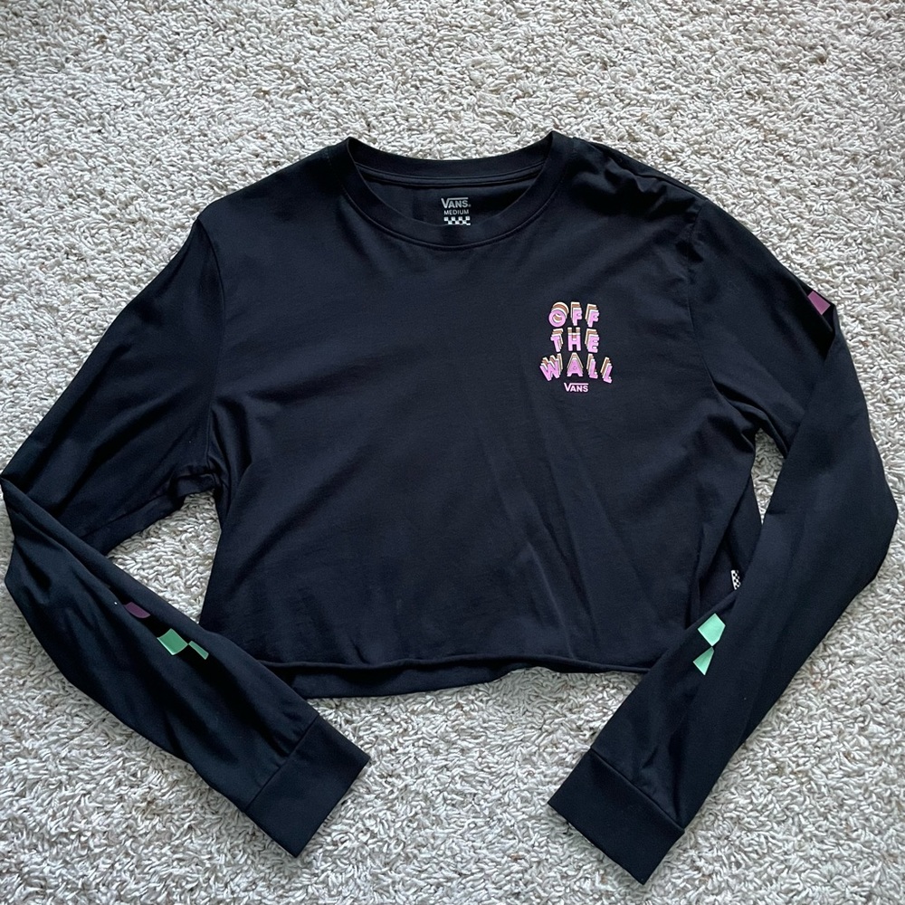 vans crop top size medium!